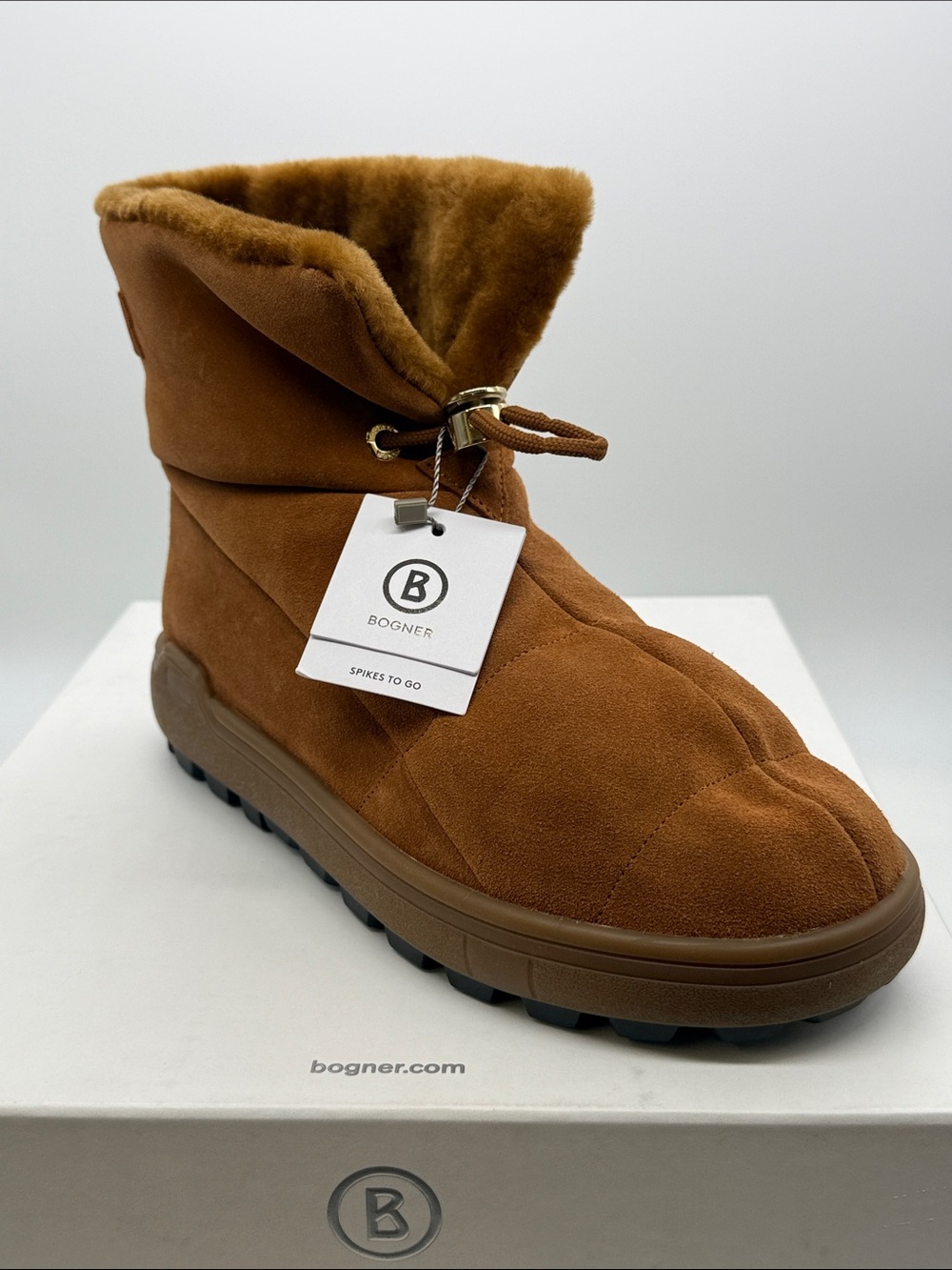 Bogner Women's Chestnut Suede Shearling Ankle Boot